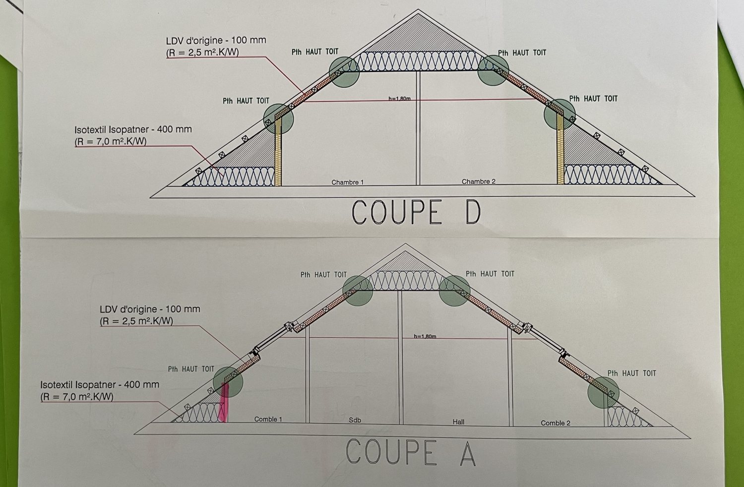 Coupes d'isolation des combles