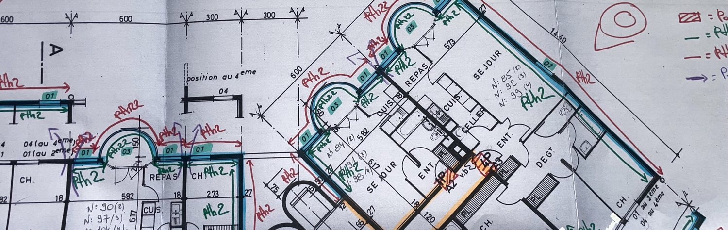 Plan de logements annoté